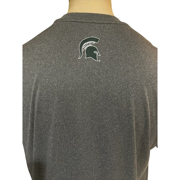 Michigan State Spartans Gray Performance Athletic Shirt Colosseum Large New - Picture 6 of 7